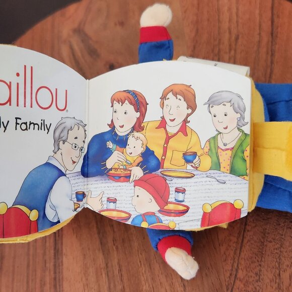 Vintage, 8 inch, Caillou, Doll With Small Backpack Book Attached, Rare, Baby Toy - Picture 11 of 12